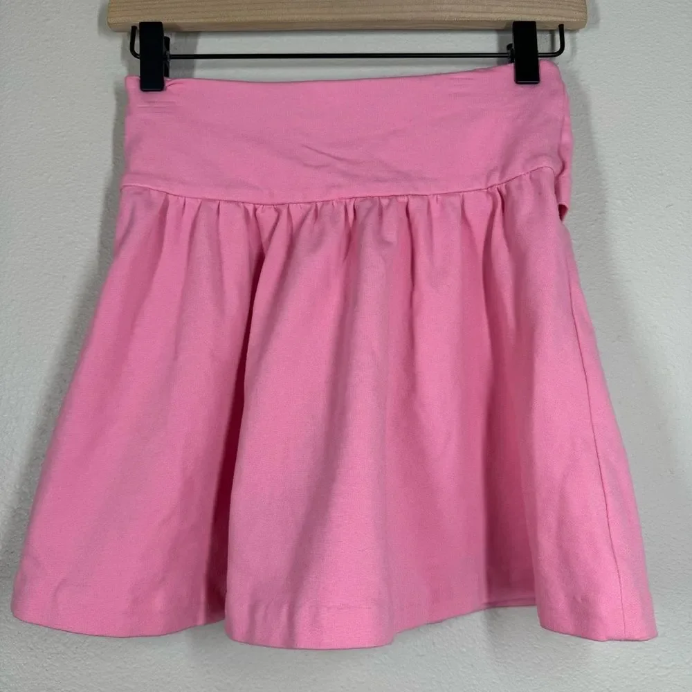 Kate Spade Cat Print Top Pink Black Keyhole Shirt & Pink Bow Skirt Girl’s Medium